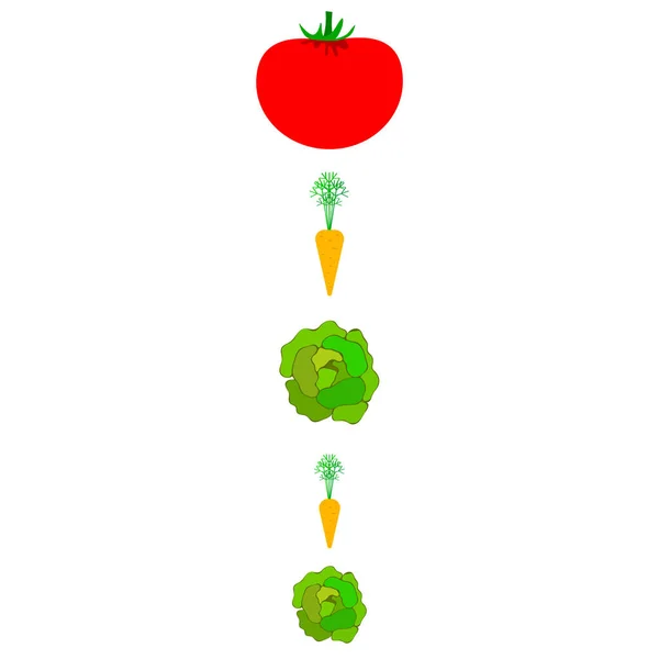 Проста Ілюстрація Різних Овочів Вектор — стоковий вектор