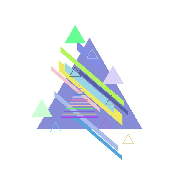 Abstracte Kleurrijke Driehoeken Witte Achtergrond — Stockvector