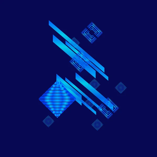 Modèle Abstrait Avec Losanges Bleues Illustration Vectorielle — Image vectorielle