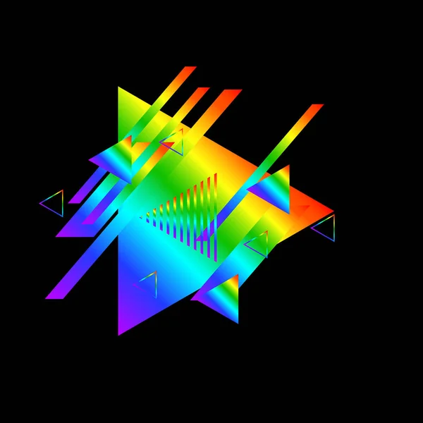 배경에 다채로운 삼각형이있는 기하학적 — 스톡 벡터