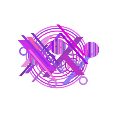 Beyaz arka plan üzerinde mor daireler içeren soyut desen