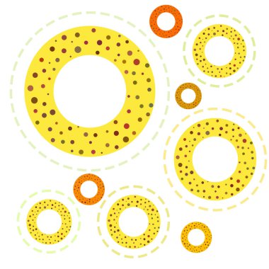 Renkli krakerlerin basit illüstrasyonu, vektör