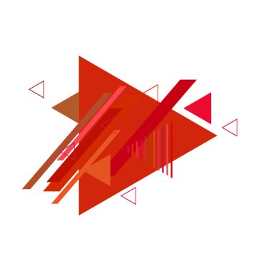 Beyaz arka plan üzerinde renkli üçgenler ile geometrik desen