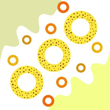 Renkli krakerlerin basit illüstrasyonu, vektör