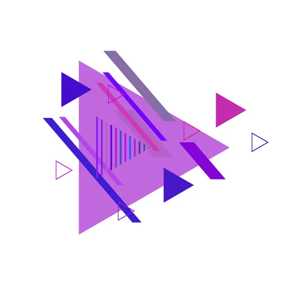 Patrón Geométrico Con Triángulos Lila Azul Ilustración Vectorial — Vector de stock