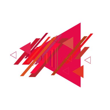 Beyaz arka plan üzerinde renkli üçgenler ile geometrik desen