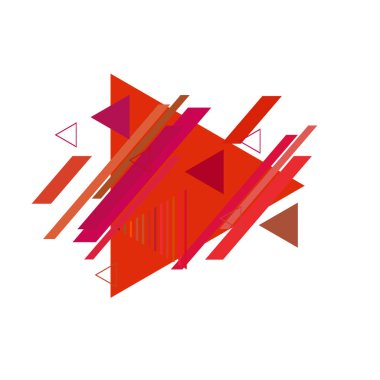 Beyaz arka plan üzerinde renkli üçgenler ile geometrik desen