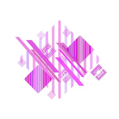 Pembe eşkenar dörtgenile soyut geometrik desen