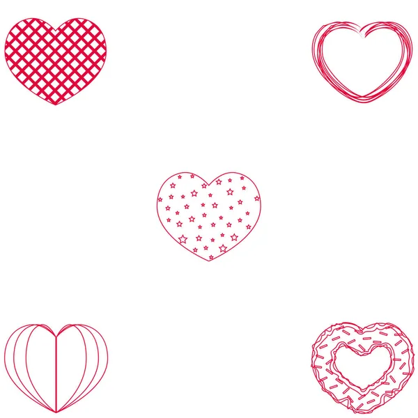 Abstract romantic background with hearts. Vector backdrop for Valentine's day. — Stock Photo, Image