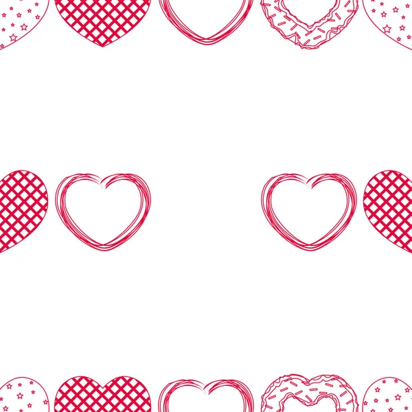 Antecedentes románticos abstractos con corazones. Fondo vectorial para el día de San Valentín . —  Fotos de Stock