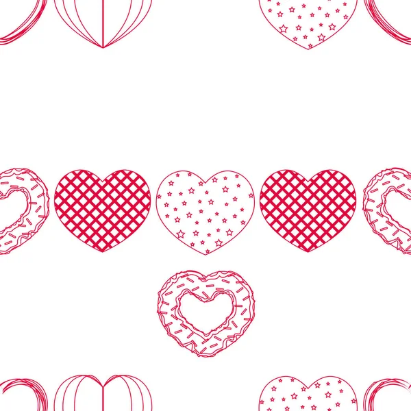 Latar belakang romantis abstrak dengan hati. Latar belakang vektor untuk hari Valentine . — Stok Foto