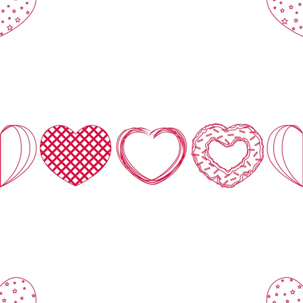 Abstract romantic background with hearts. Vector backdrop for Valentine's day. — Stock Photo, Image