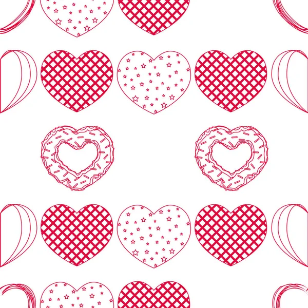Реферат романтичний фон з сердечками. Векторний фон на день Святого Валентина. — стокове фото
