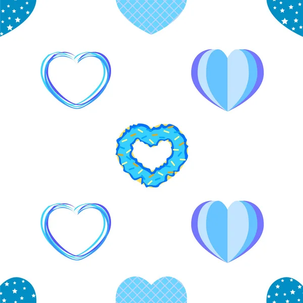 Abstract romantic background with hearts. Vector backdrop for Valentine's day. — Stock Photo, Image