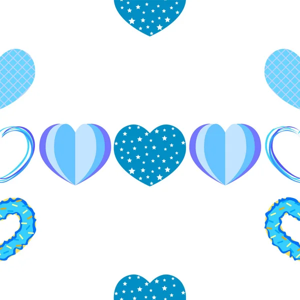 Abstract romantic background with hearts. Vector backdrop for Valentine's day. — Stock Photo, Image