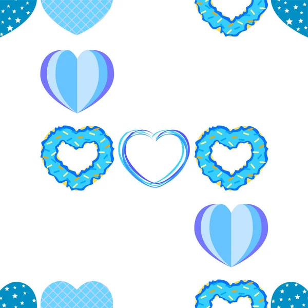 Abstract romantic background with hearts. Vector backdrop for Valentine's day. — Stock Photo, Image