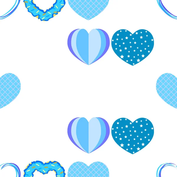 Abstract romantic background with hearts. Vector backdrop for Valentine's day. — Stock Photo, Image