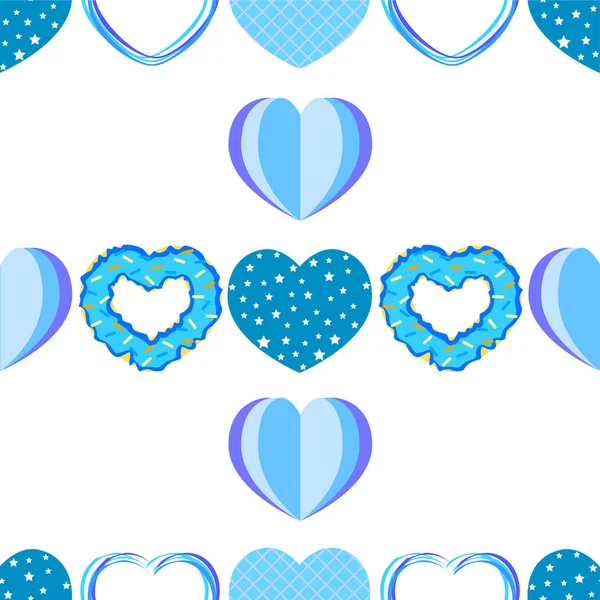 Abstract romantic background with hearts. Vector backdrop for Valentine's day. — Stock Photo, Image