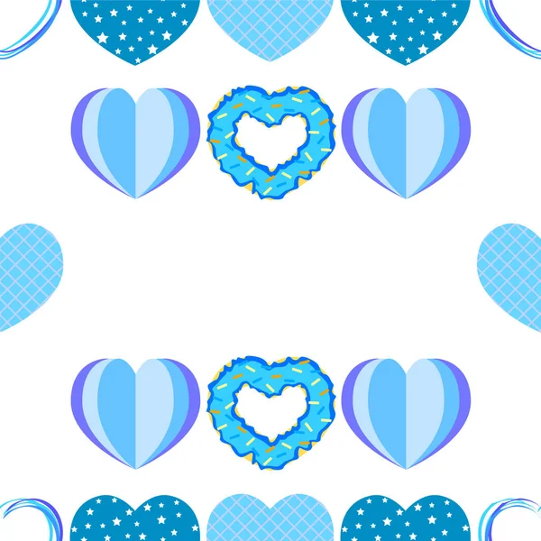 Abstract romantic background with hearts. Vector backdrop for Valentine's day. — Stock Photo, Image