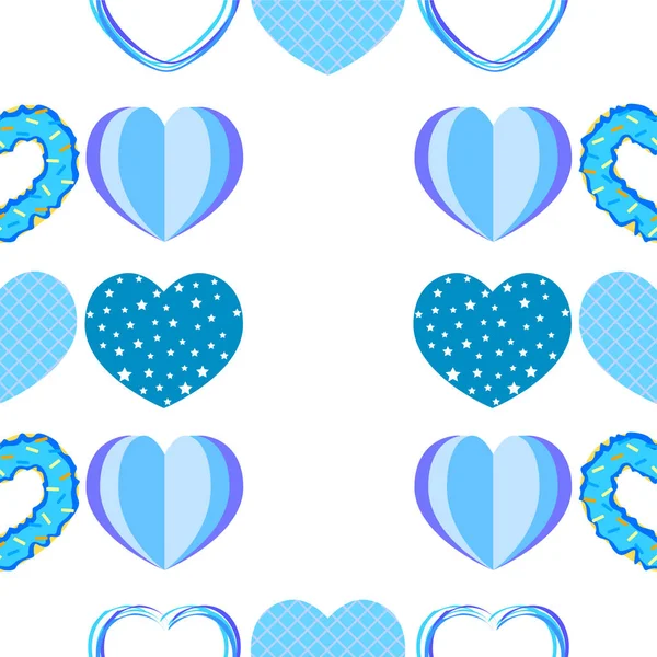 Abstract romantic background with hearts. Vector backdrop for Valentine's day. — Stock Photo, Image