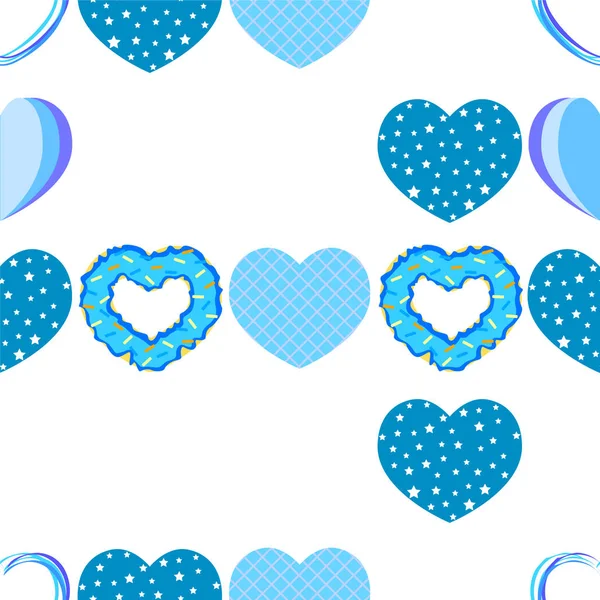 Abstract romantic background with hearts. Vector backdrop for Valentine's day. — Stock Photo, Image