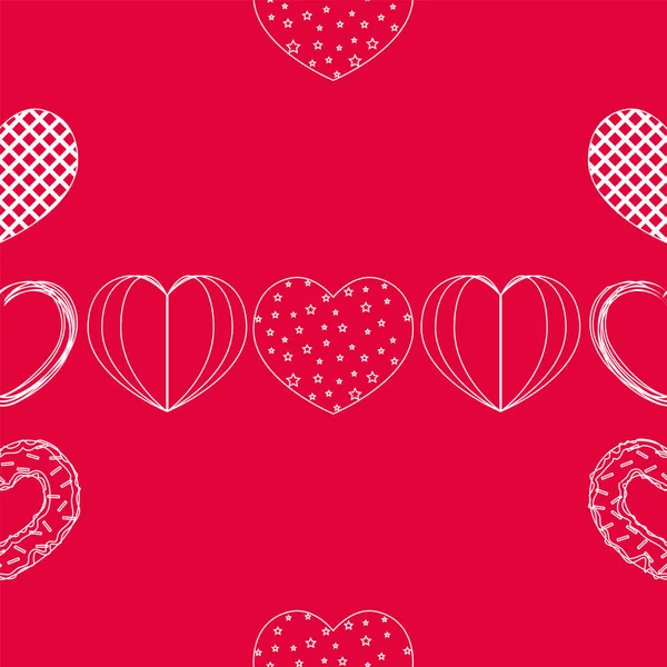 Abstract romantic background with hearts. Vector backdrop for Valentine's day. — Stock Photo, Image