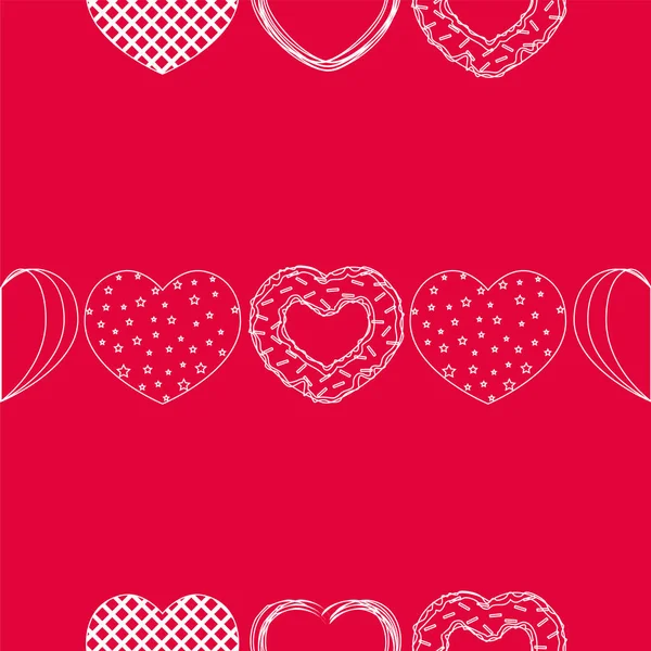 Abstract romantic background with hearts. Vector backdrop for Valentine's day. — Stock Photo, Image