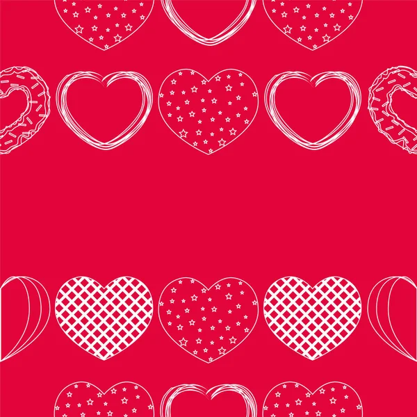 Antecedentes románticos abstractos con corazones. Fondo vectorial para el día de San Valentín . — Foto de Stock