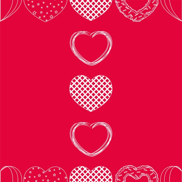 Abstract romantic background with hearts. Vector backdrop for Valentine's day. — Stock Photo, Image