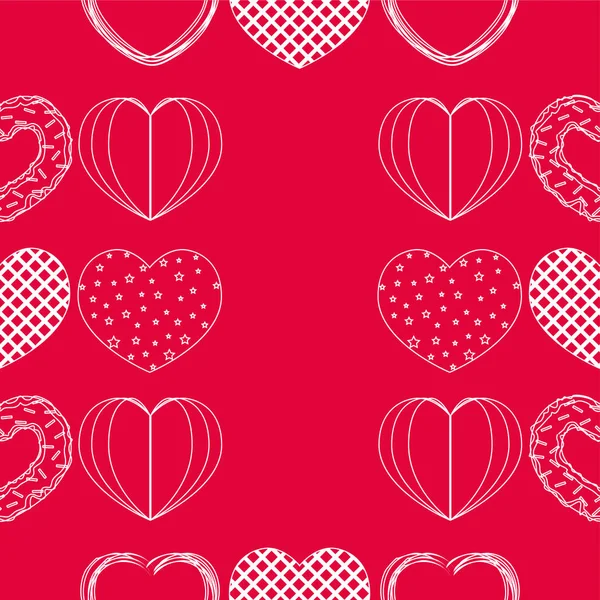 Antecedentes románticos abstractos con corazones. Fondo vectorial para el día de San Valentín . —  Fotos de Stock