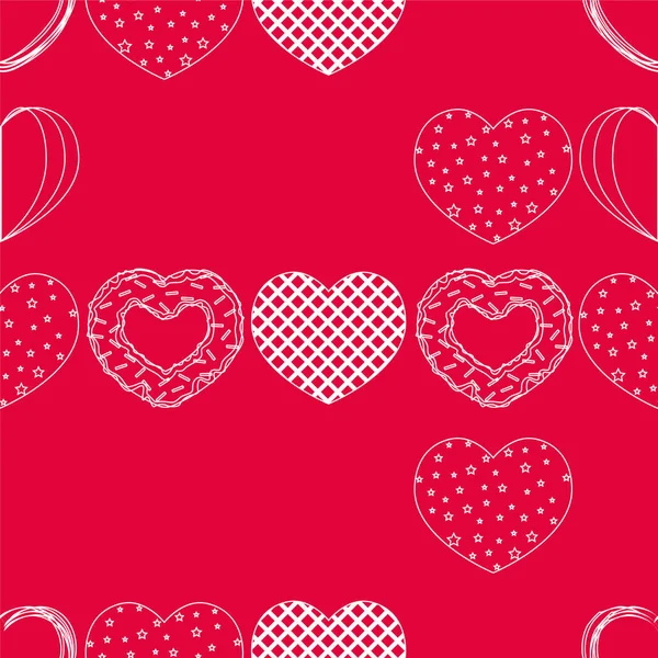 Abstract romantic background with hearts. Vector backdrop for Valentine's day. — Stock Photo, Image