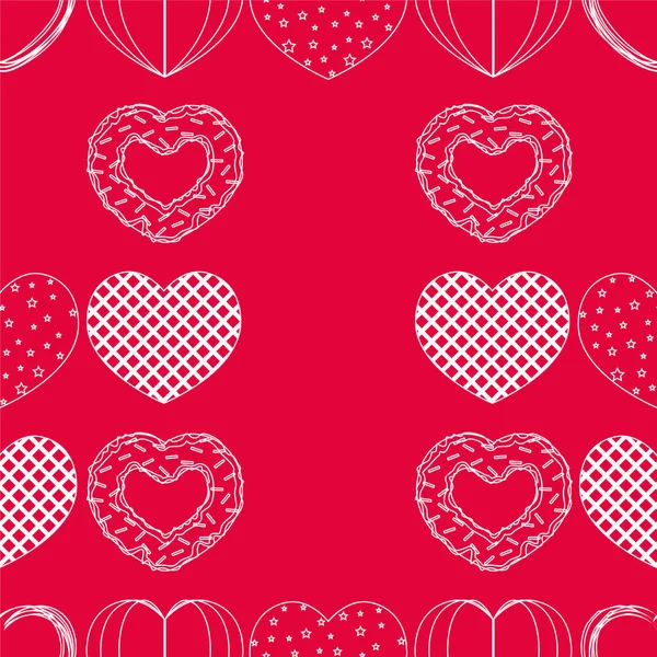 Abstract romantic background with hearts. Vector backdrop for Valentine's day. — Stock Photo, Image