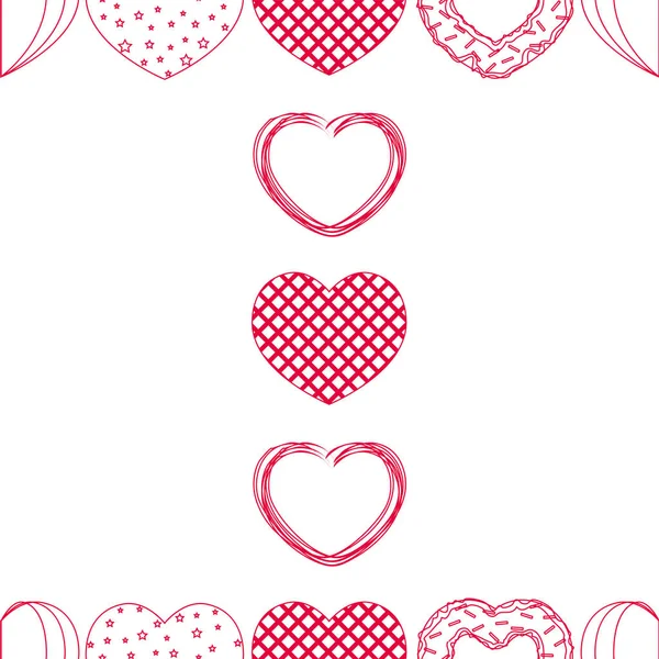 Abstracte romantische achtergrond met harten. Vector achtergrond voor Valentijnsdag. — Stockfoto
