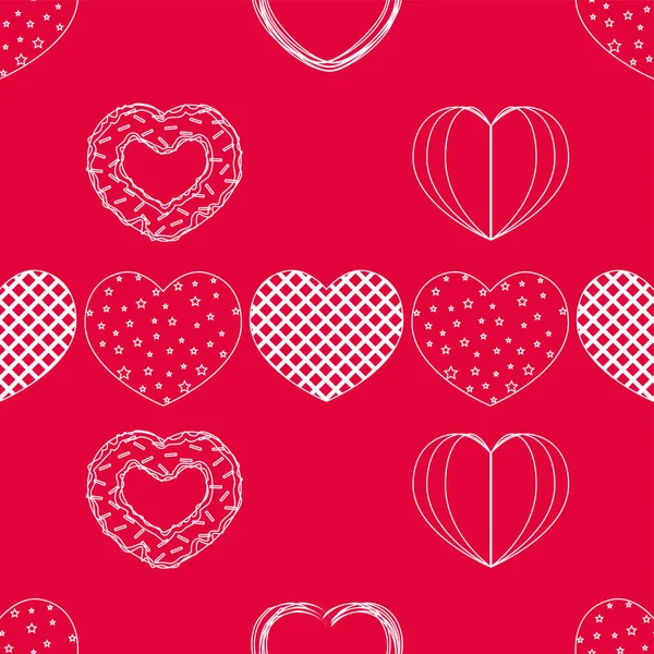 Abstract romantic background with hearts. Vector backdrop for Valentine's day. — Stock Photo, Image