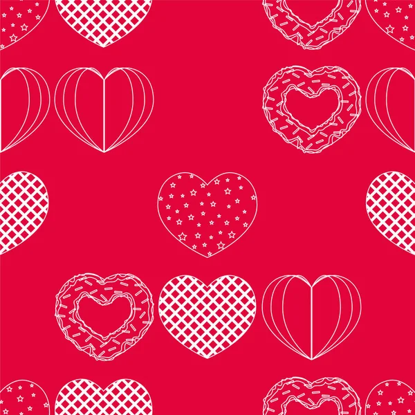 Abstract romantic background with hearts. Vector backdrop for Valentine's day. — Stock Photo, Image