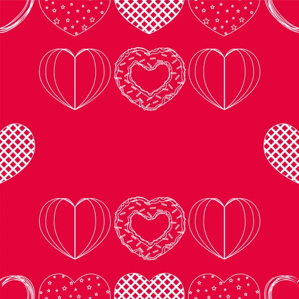 Abstract romantic background with hearts. Vector backdrop for Valentine's day. — Stock Photo, Image