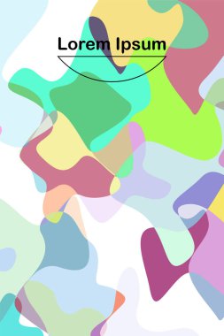 Soyut Akışkan yaratıcı şablon, kart, renk kapağı. Suluboya tasarımı, sıvılar, şekiller. Trendy vektör.