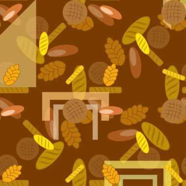 Fırın ürün gıda toplama vektör çizim