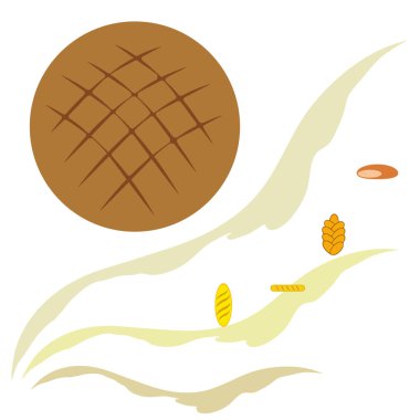 Fırın ürün gıda toplama vektör çizim