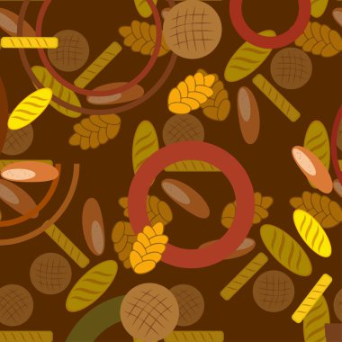 Fırın ürün gıda toplama vektör çizim