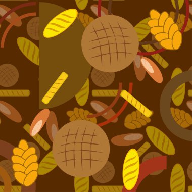 Fırın ürün gıda toplama vektör çizim