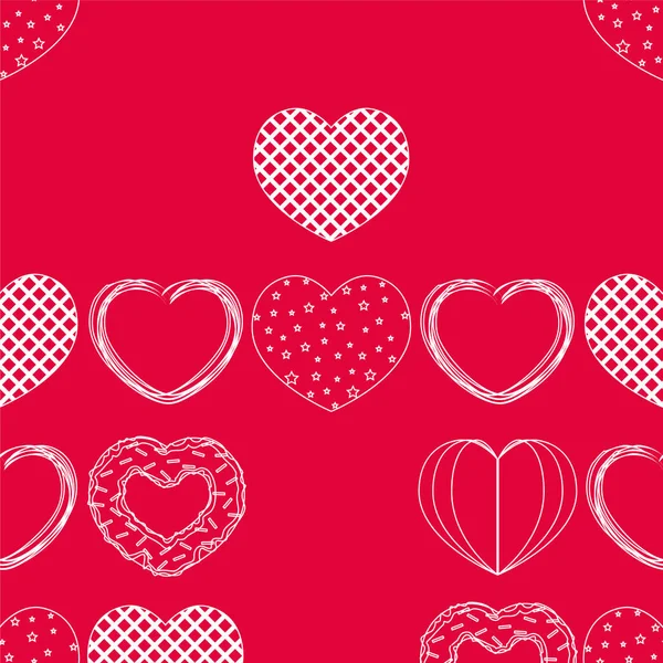 Abstract romantic background with hearts. Vector backdrop for Valentine's day. — Stock Vector