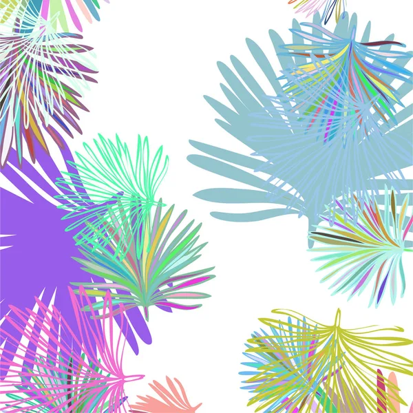 Conception de vecteur tropical d'été pour bannière ou flyer avec des feuilles exotiques . — Image vectorielle