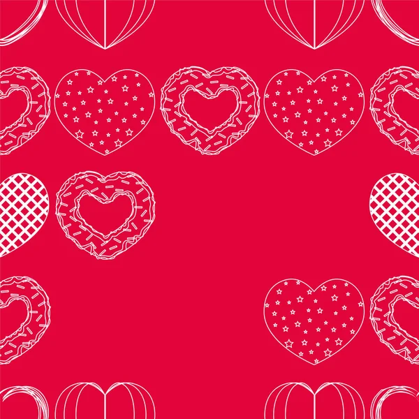 Résumé fond romantique avec des cœurs. Fond vectoriel pour la Saint-Valentin . — Image vectorielle
