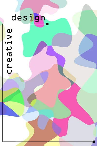 Kreativní šablona, karta, barevný kryt. Design akvarel, kapaliny, tvary. Módní vektor. — Stockový vektor