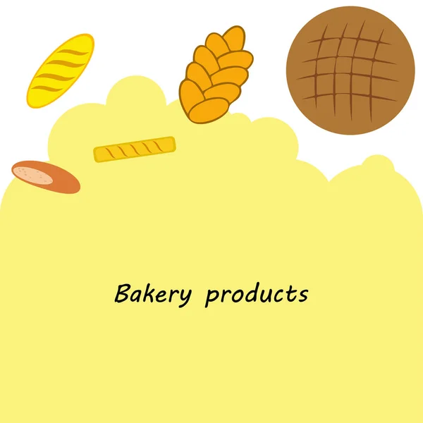 Illustration vectorielle de la collection de produits alimentaires de boulangerie — Image vectorielle