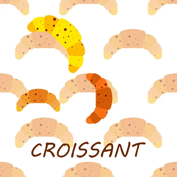 Croissant icon. plochý ilustrace croissant - vektorová ikona. symbol croissantu — Stockový vektor