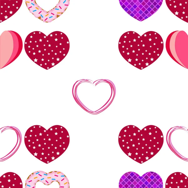 Abstract romantic background with hearts. Vector backdrop for Valentine's day. — Stock Vector