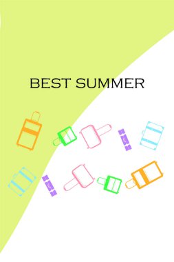 Bavul vektör karikatür tarzı illüstrasyon. Seyahat zamanı. Seyahat ve turizm.