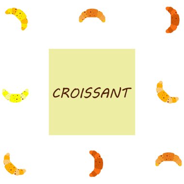 Kruvasan ikonu. Kruvasan-vektör ikonunun düz çizimi. Kruvasan sembolü.